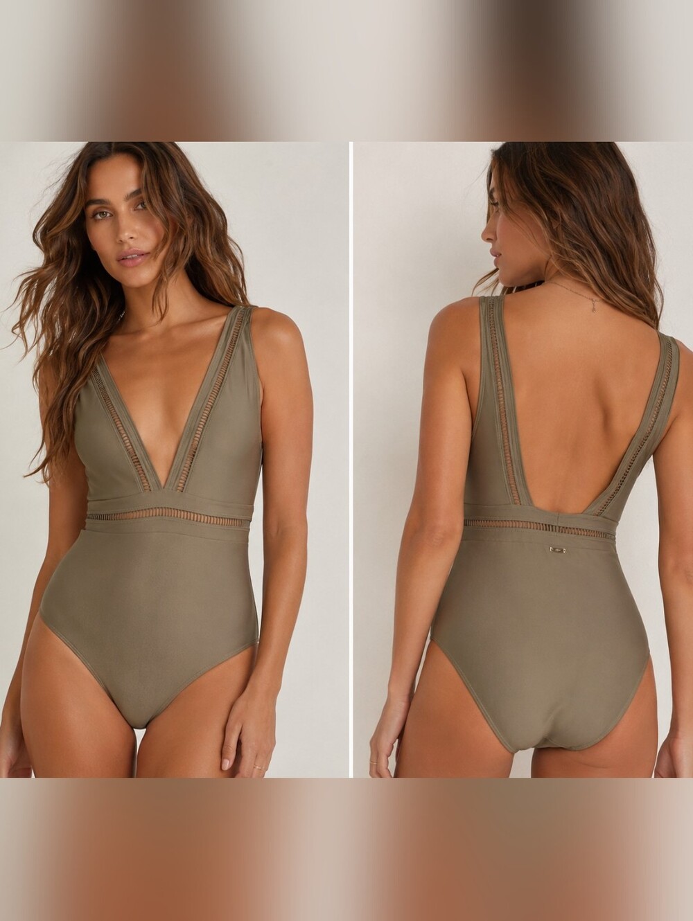 NWT Ted Baker Starza Pointell Plunge One Piece TB Size 4 US Size 10